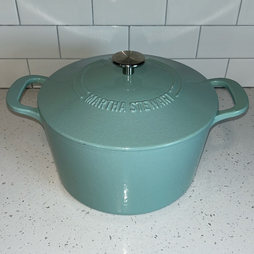 Martha Stewart 7qt Blue Dutch Oven